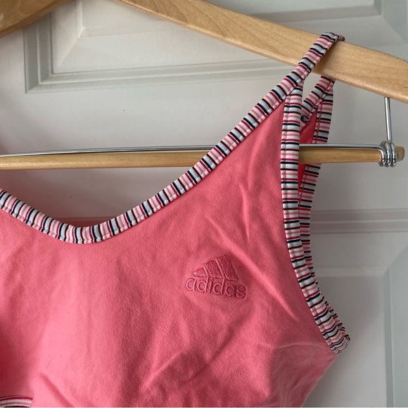 Adidas Pink and Black Striped Top - Picture 2 of 3